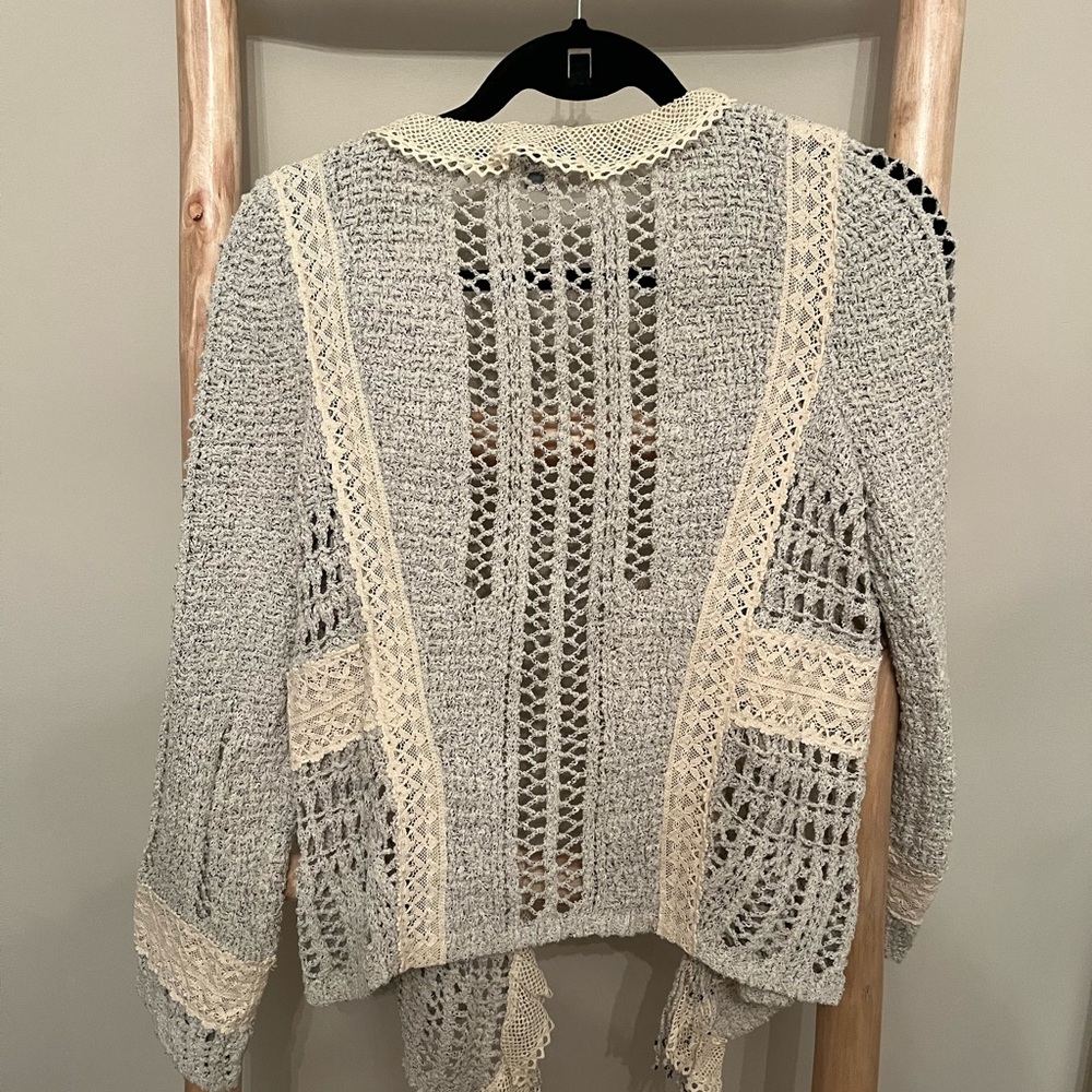 Knitted & Knotted knit work open cardigan - Picture 2 of 2